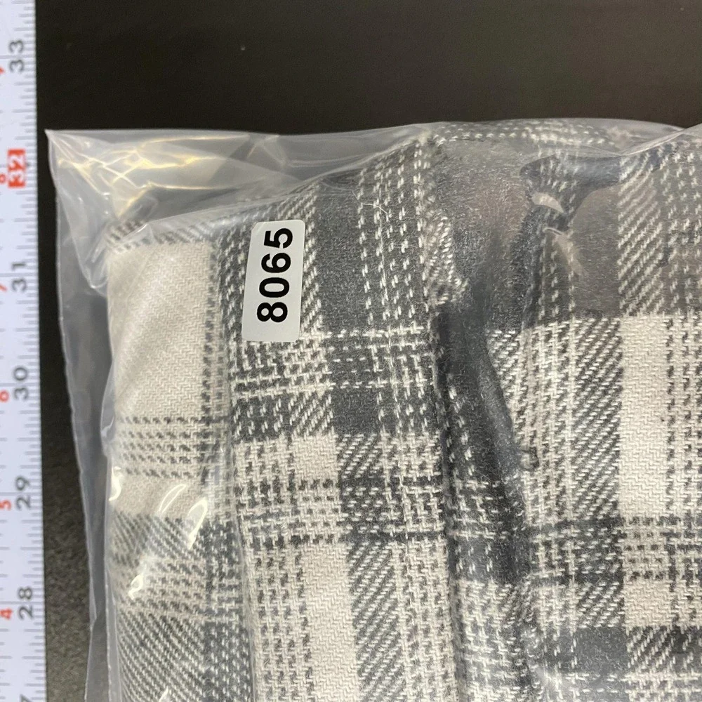 NWT Eddie Bauer Shirt Mens 2XL Gray Plaid Supersoft Stretch Flannel Button Front